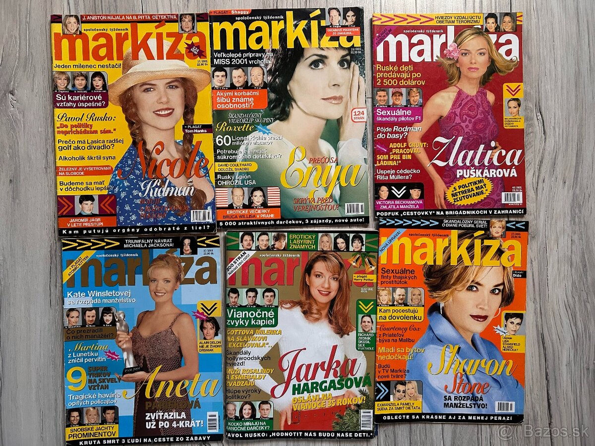 Predám časopisy Markíza ročník 2001 - 3
