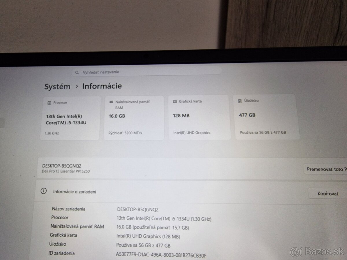 15.6" Dell essential PV15250 - 3
