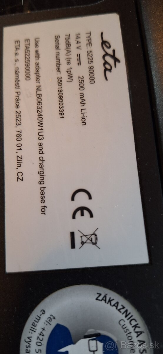 Robotický vysávač ETA - 3