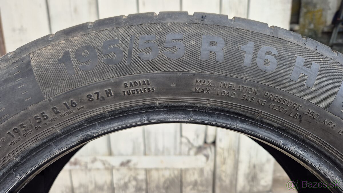 PREDÁM LETNÉ PNEU Continental 195/55 R16 - 3