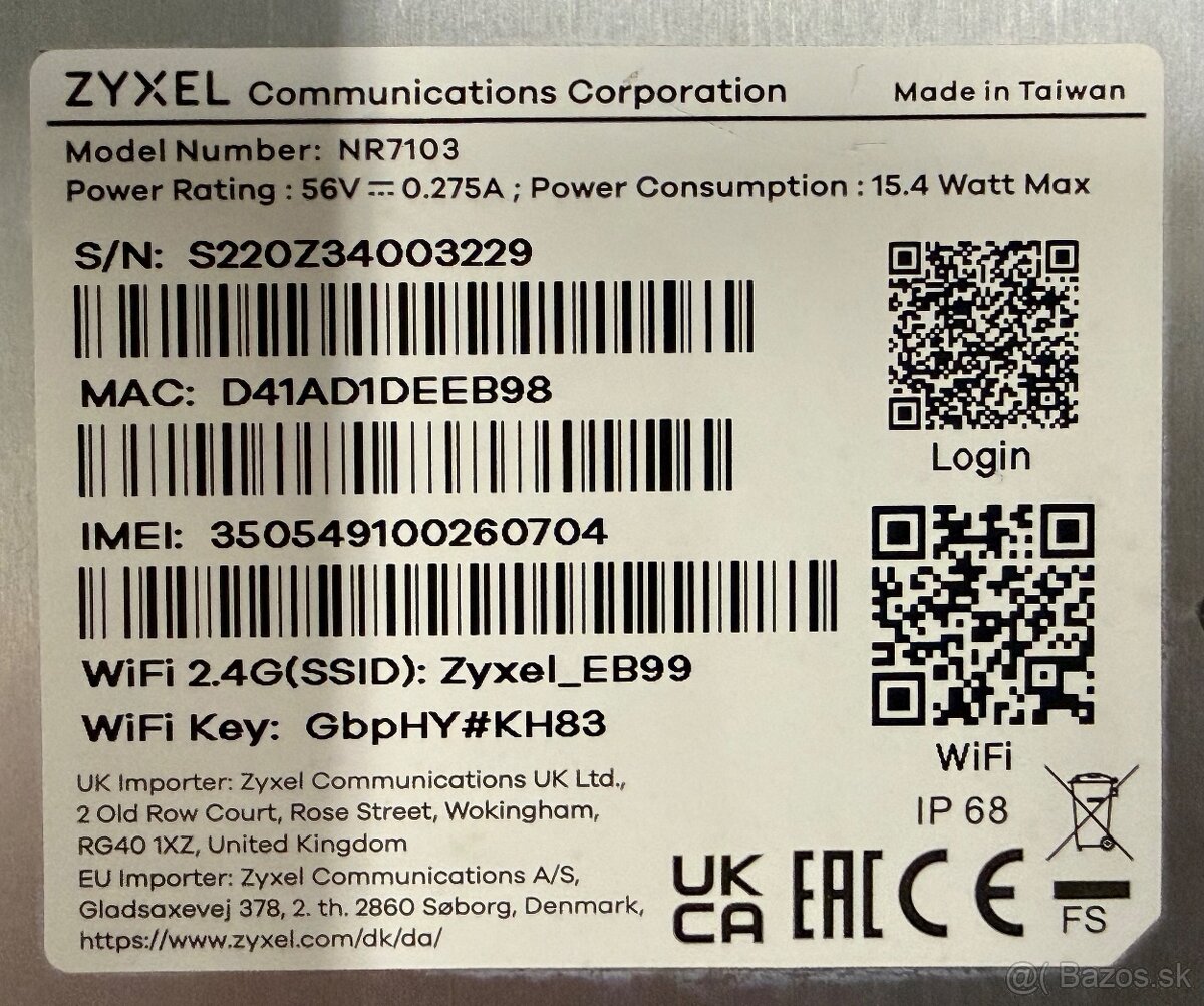 Zyxel NR7103 5g wifi antena - 3