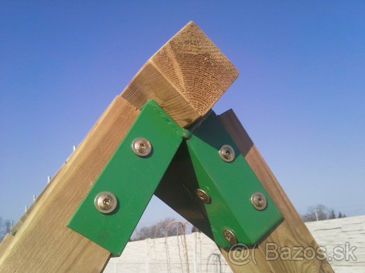 Drevená dvoj hojdačka 240cm - 3