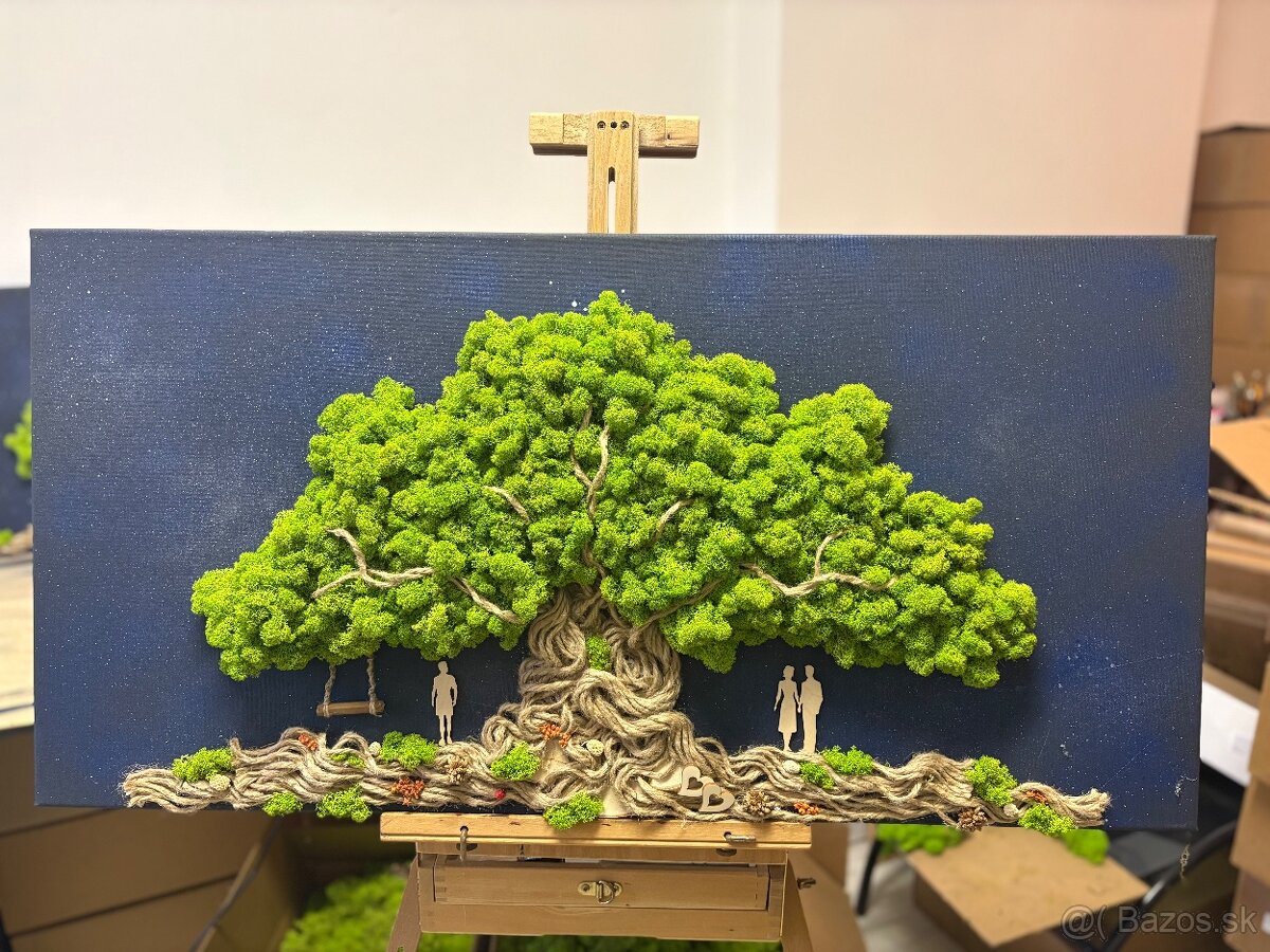 Machový obraz strom.. - 3