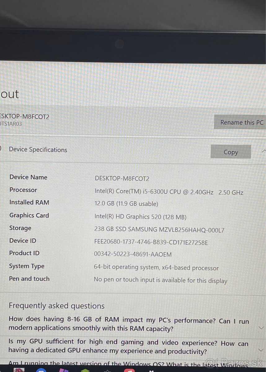Lenovo Thinkpad T470s 6th generation - 3