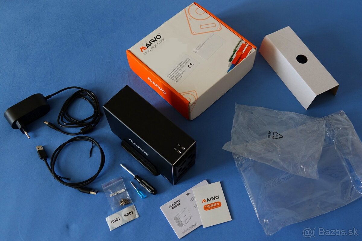 Externý hliníkový box pre 2x3.5'' HDD SATA pevný disk RAID - 3