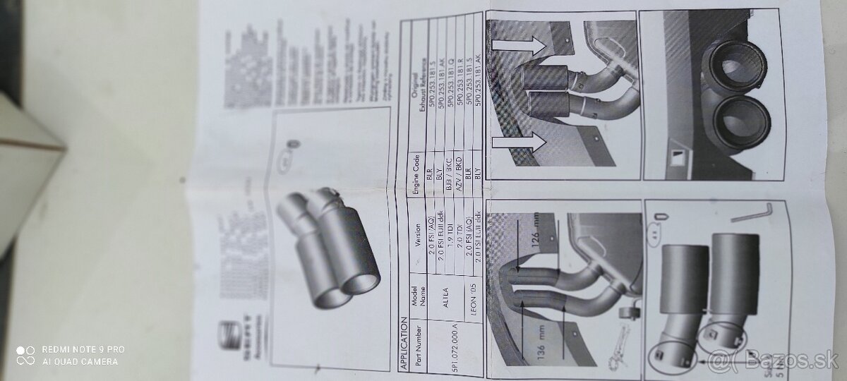 Koncovka výfuku Seat Sport - 3