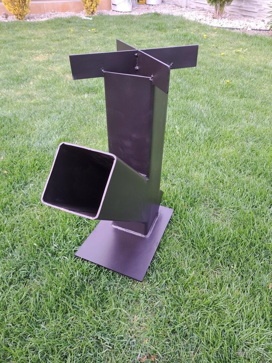 záhradný gril, rocket stove, raketova pec - 3