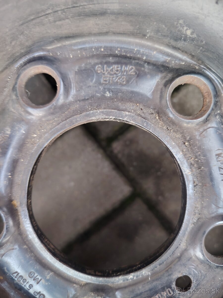 Predám plechové disky R15 5×110 Opel - 3