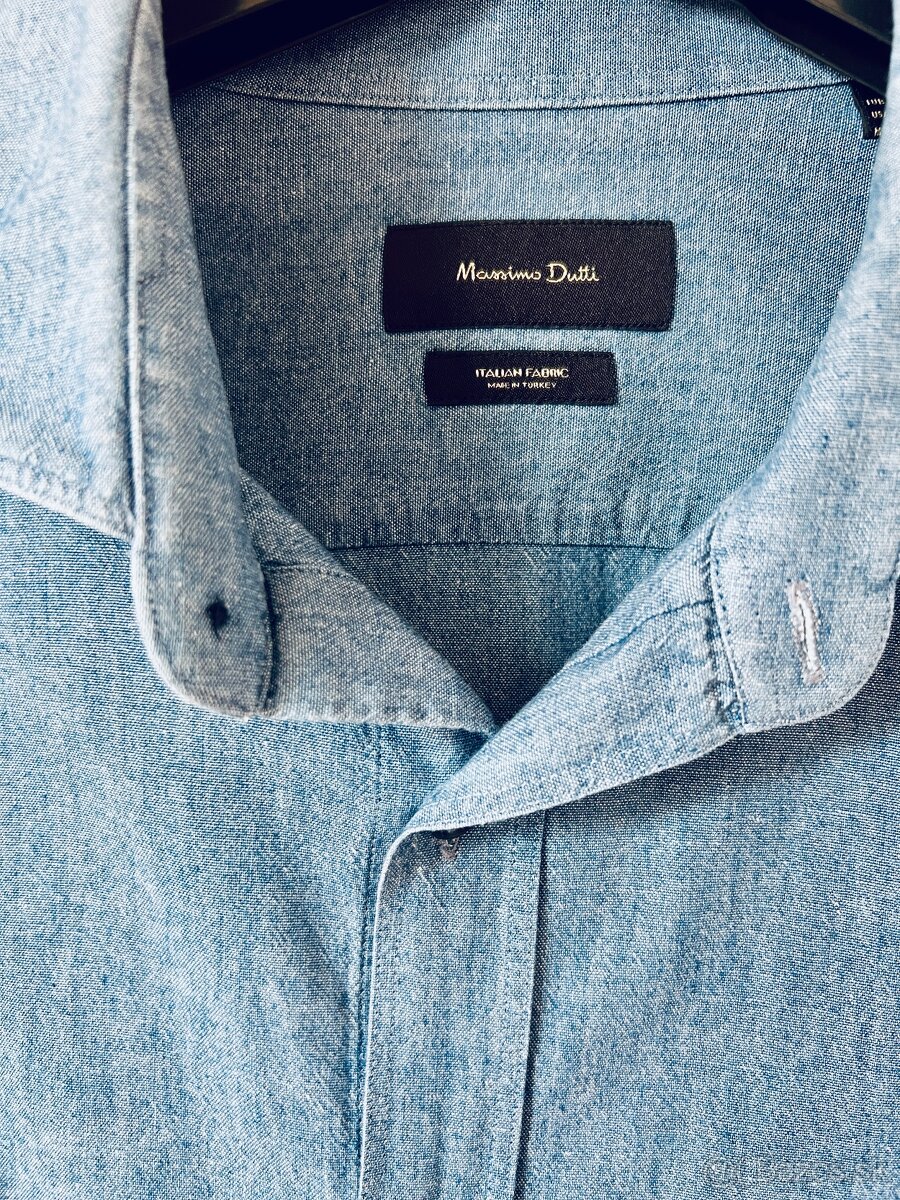 Modrá košeľa, Massimo Dutti, L - 3