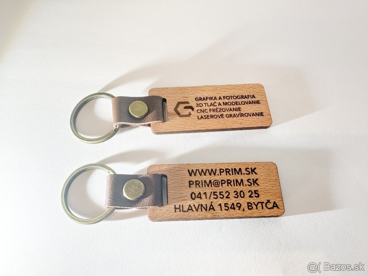 Gravírovaný prívesok - drevená kľúčenka s textom - darček - 3