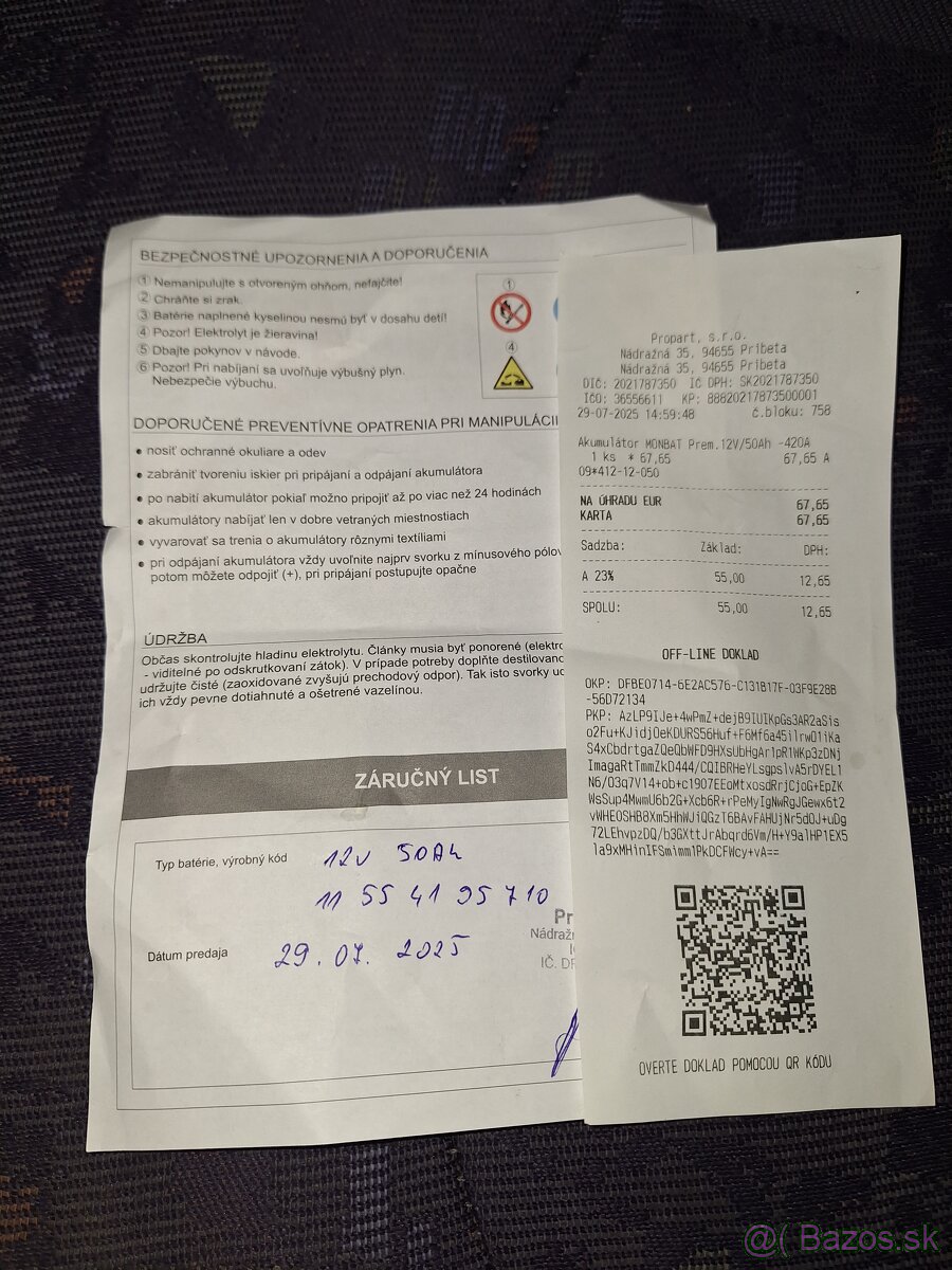 Autobatéria MOMBAT 50Ah 12V - 3