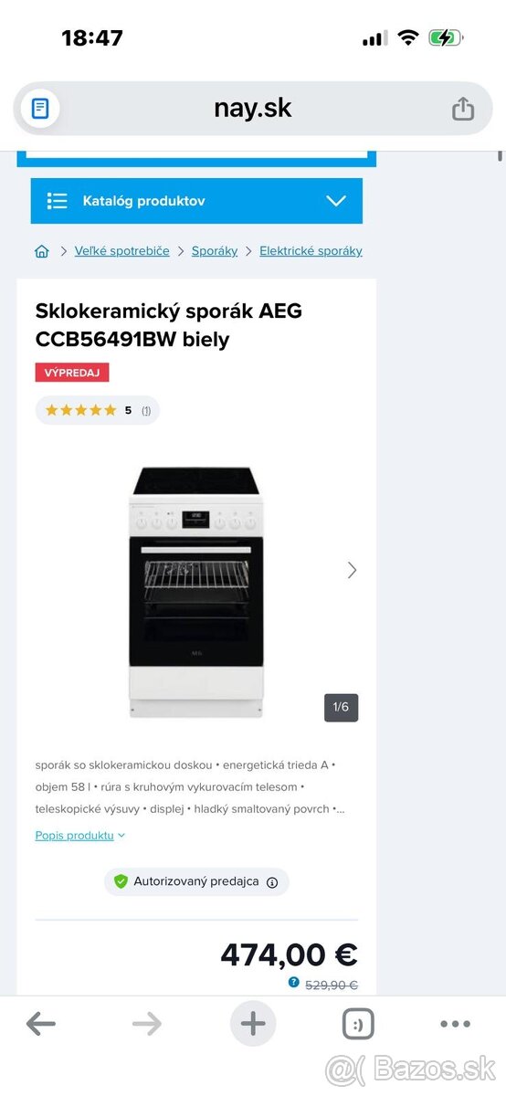 Keramicky sporák AEG - 3