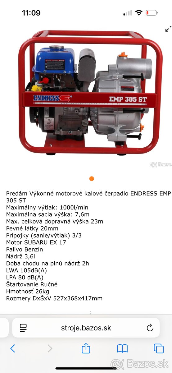 Motorové čerpadlo endress EMP 305 - 3