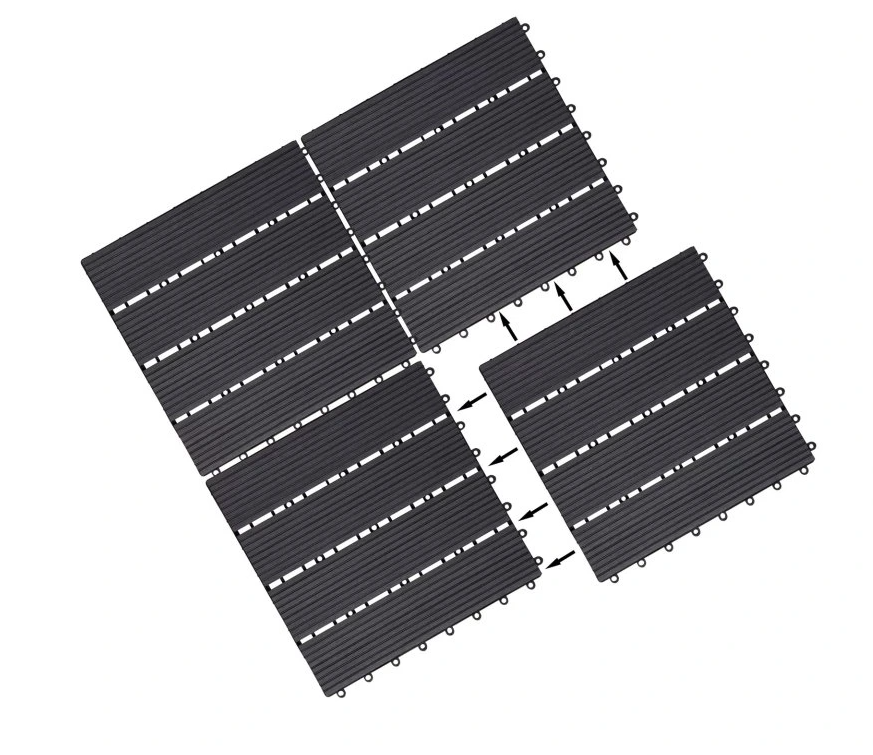 WPC dlaždice 30x30cm klasická antracit sada 11 ks - 3