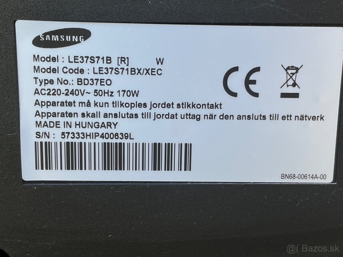 LCD Samsung 37” le37s71b - 3