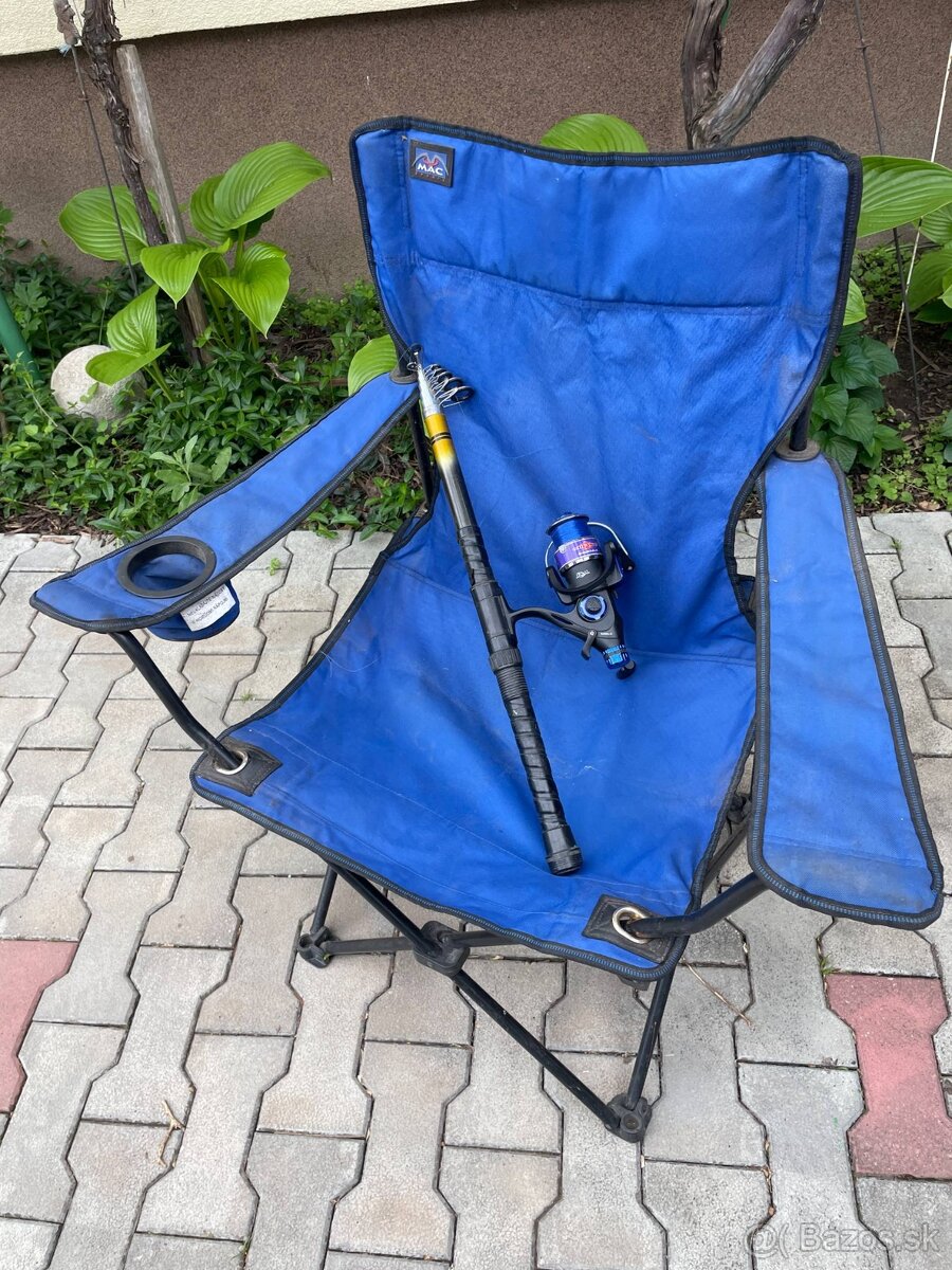 Stolička a rybarsky prút s navijakom - 3