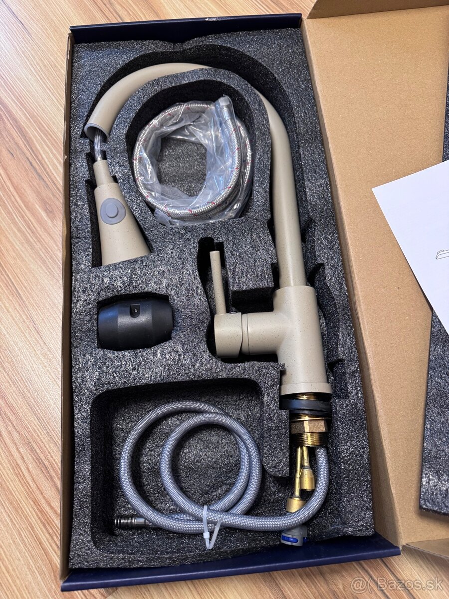 granitový drez béžový s batériou - 3