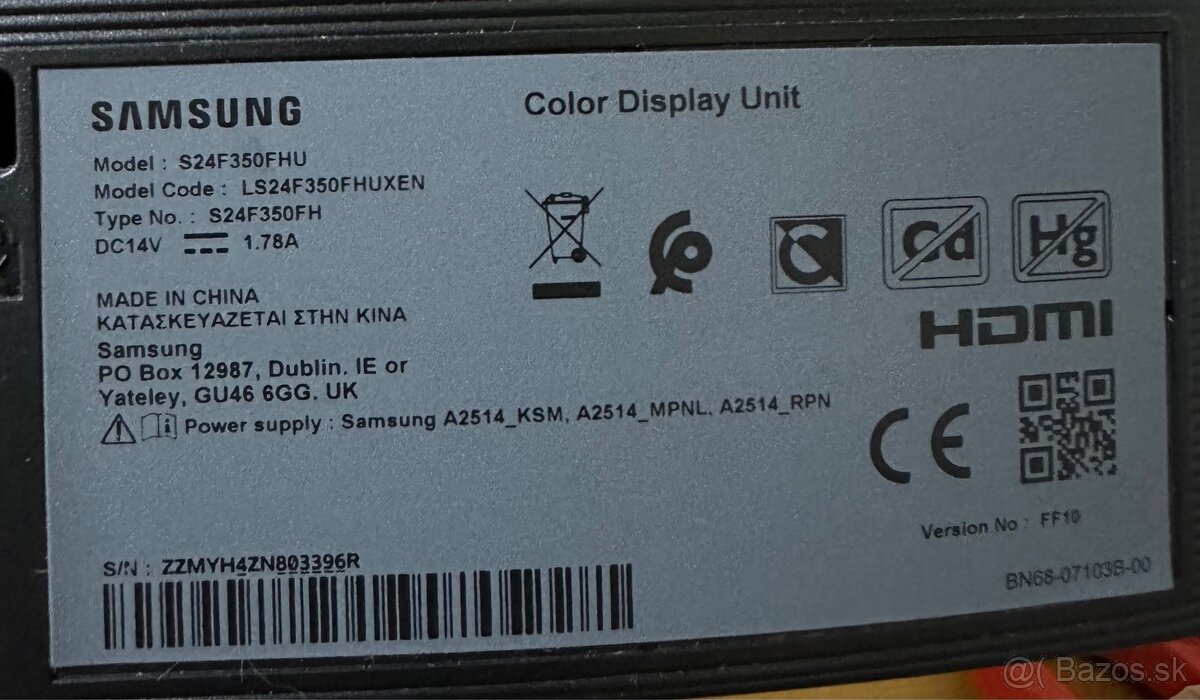 Samsung S24F350FHU 24” - 3