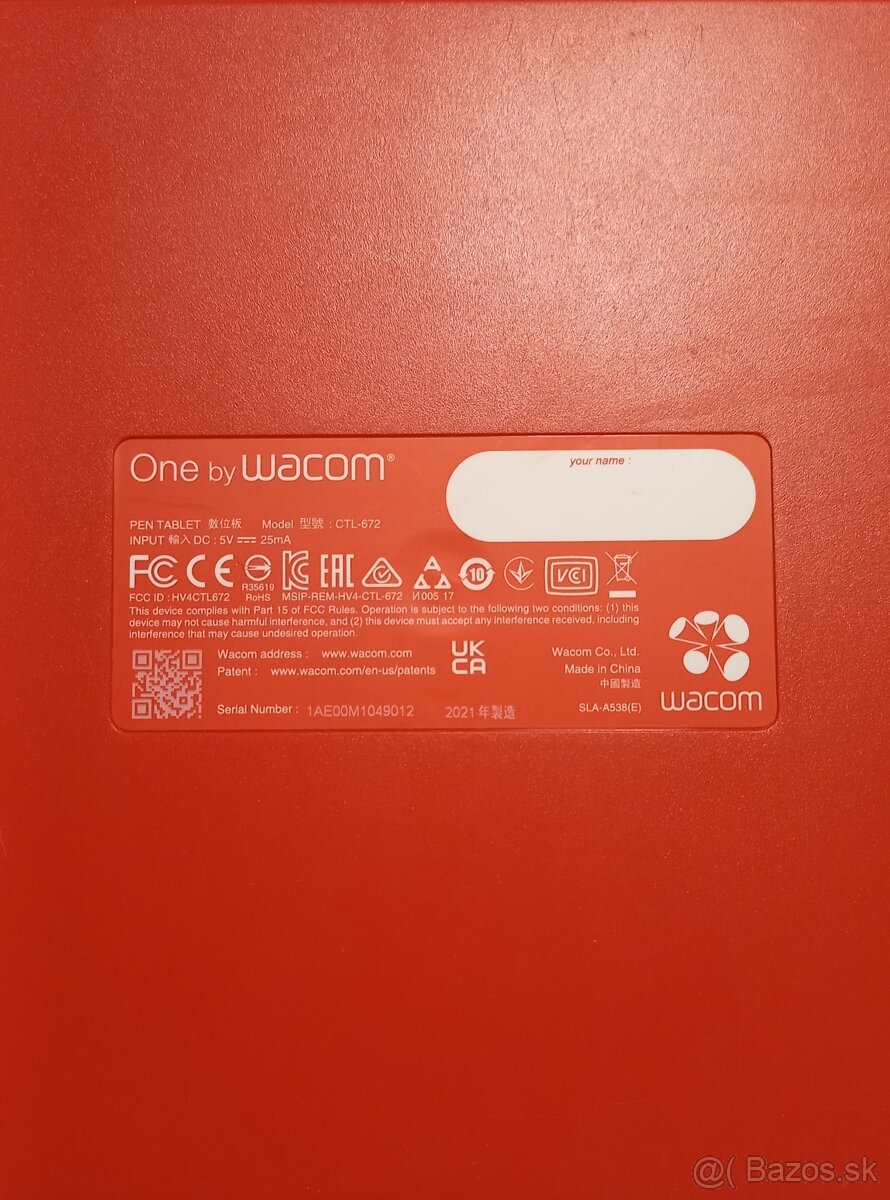 Grafický tablet Wacom One CTL-672 (Medium) - 3