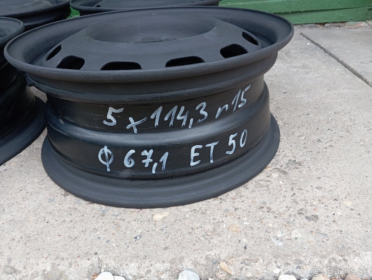 5x114,3 r15 plechové disky - 3