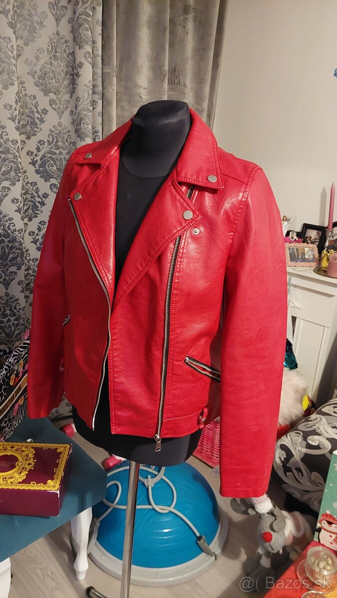 Červená kozenkova bunda F&F - 3