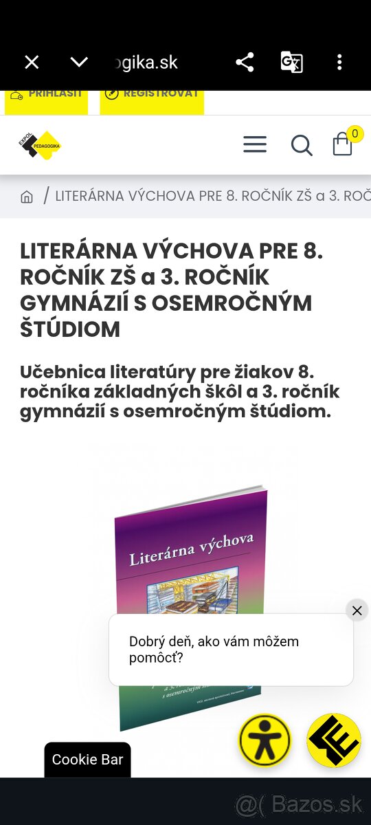 Literárna výchova pre 8. ročník - 3