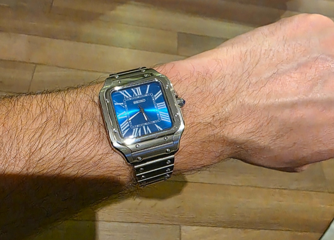 Seiko Mod Santos modré - 3