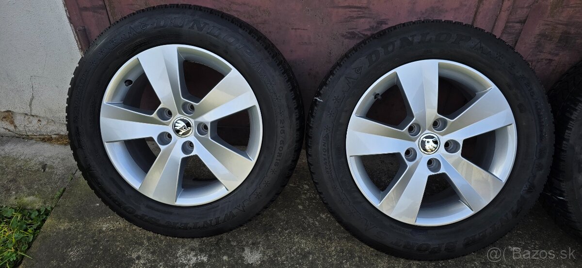 5x112,r16,ŠKODA,6,5Jx16,et41-215/60-Dunlop-2022-5,2mm - 3