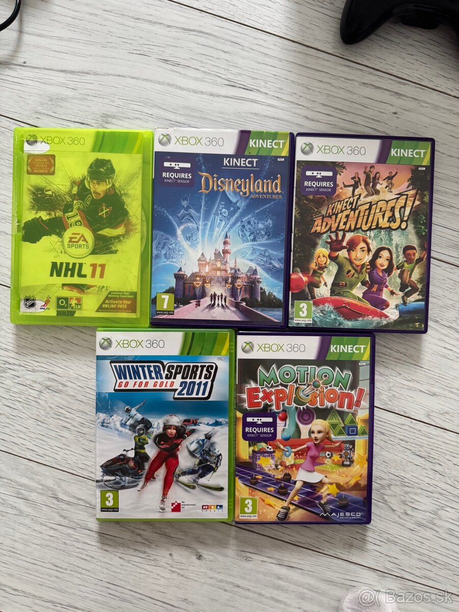 Predám Xbox 360 + Kinect + 5 hier + ovládač (bez krabice) - 3