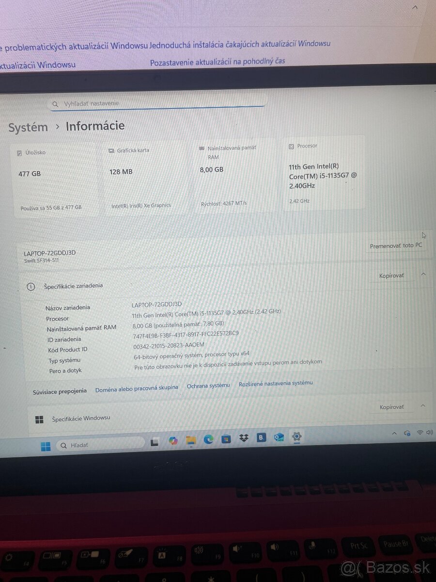 Predám Acer Swift 3 - 3