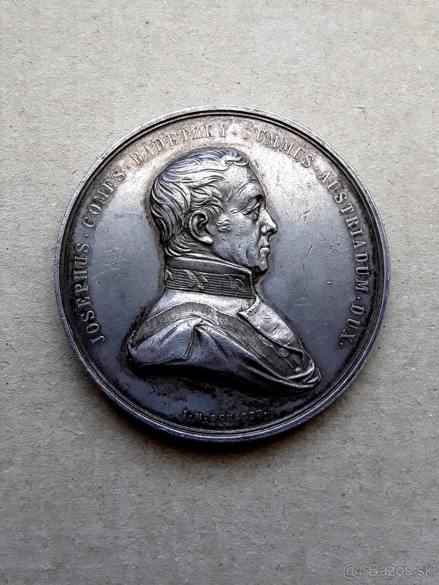 Strieborná medaila maršál Radetzky, vzácna - 3