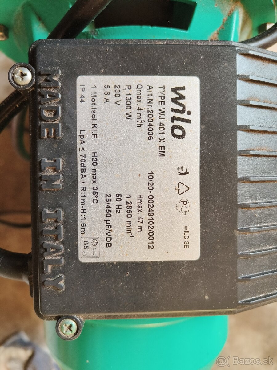 Predám vodárničku Wilo wj 401 x em - 3