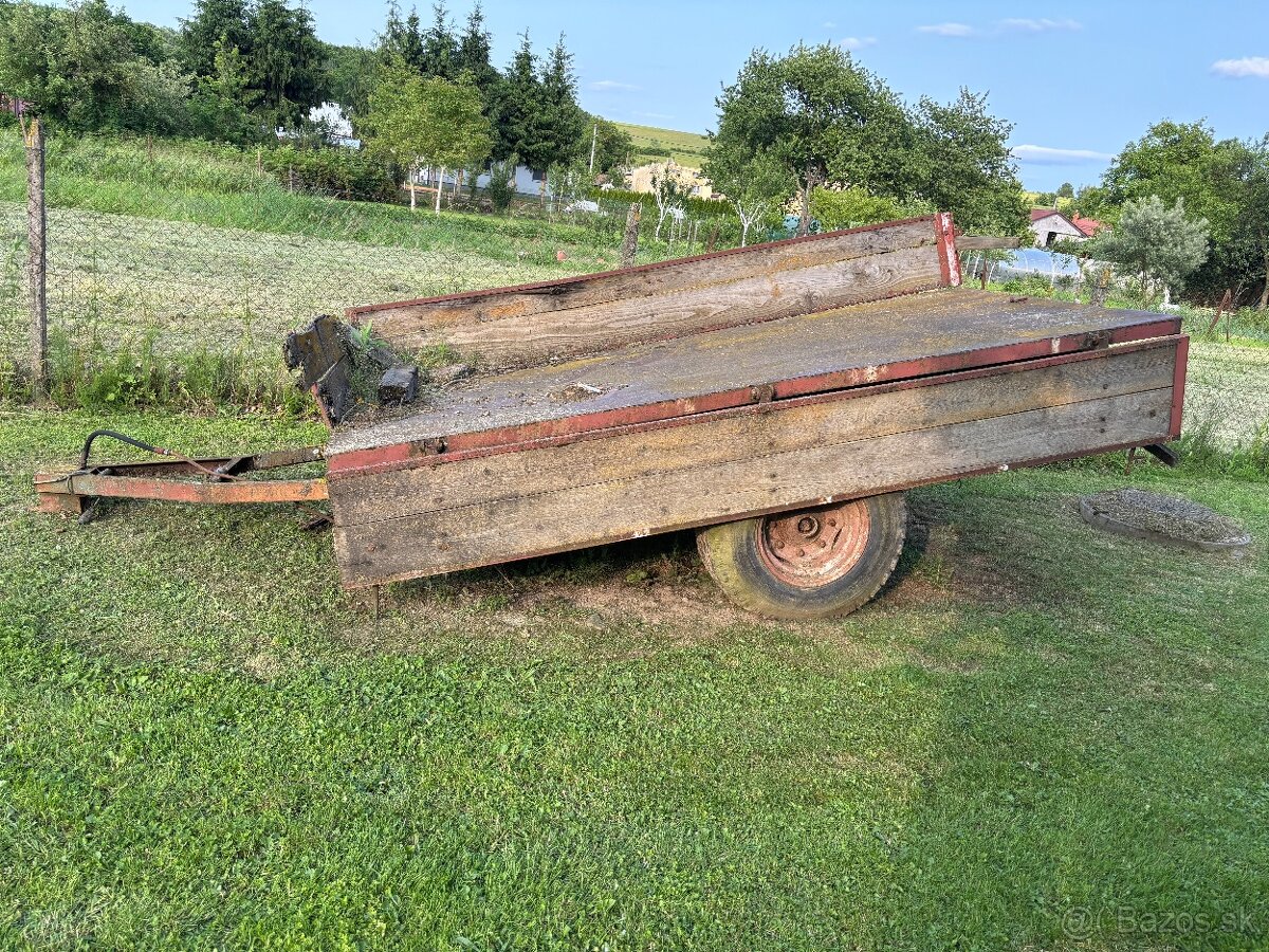 Predám obojstranne vyklápaciu vlečku za traktor - 3