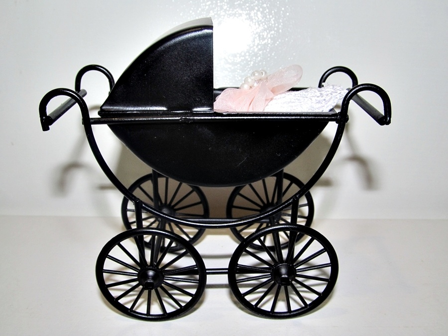 Mini kočárek pro malé panenky,viktoriánský styl. - 3