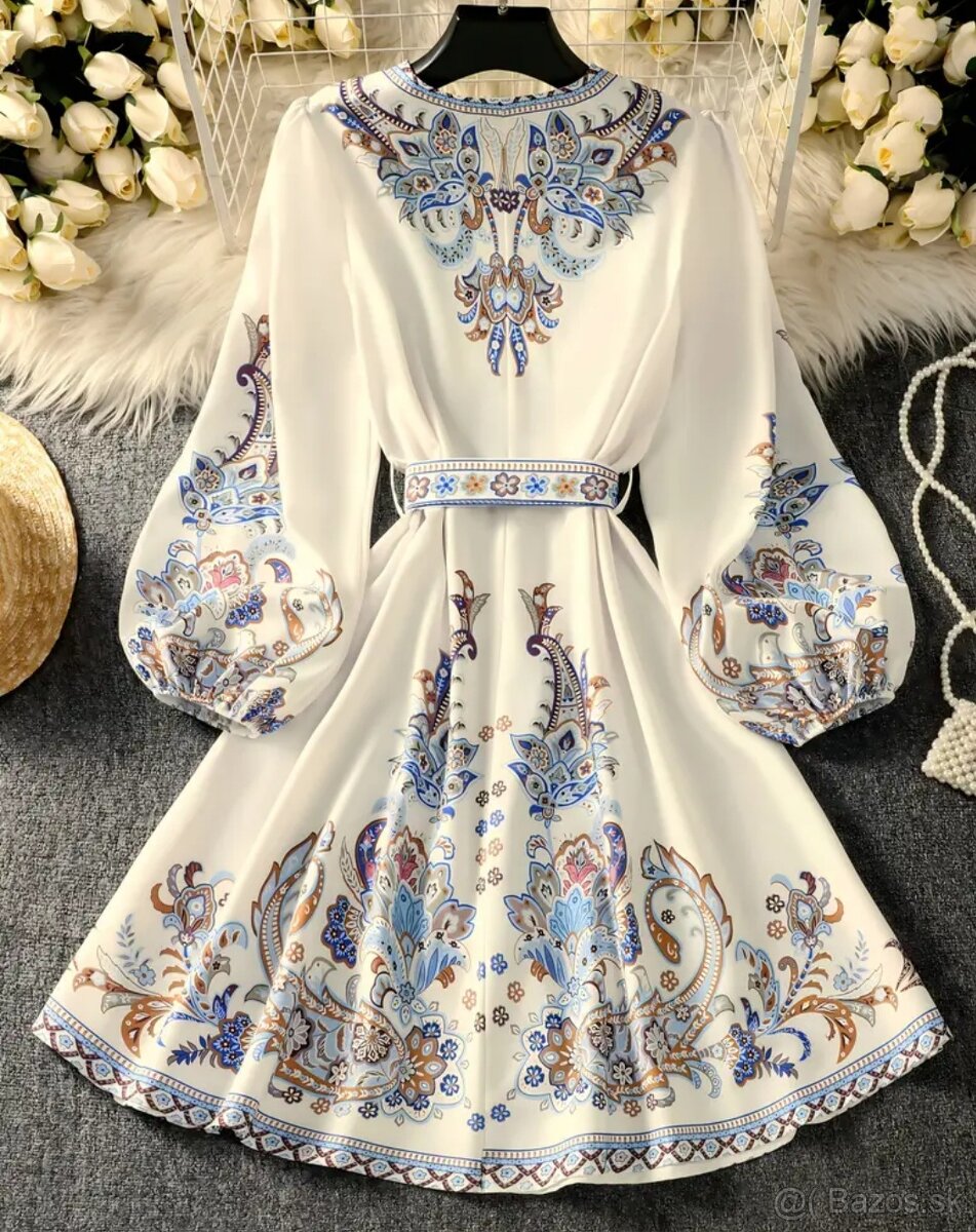 Šaty s opaskom S - 3