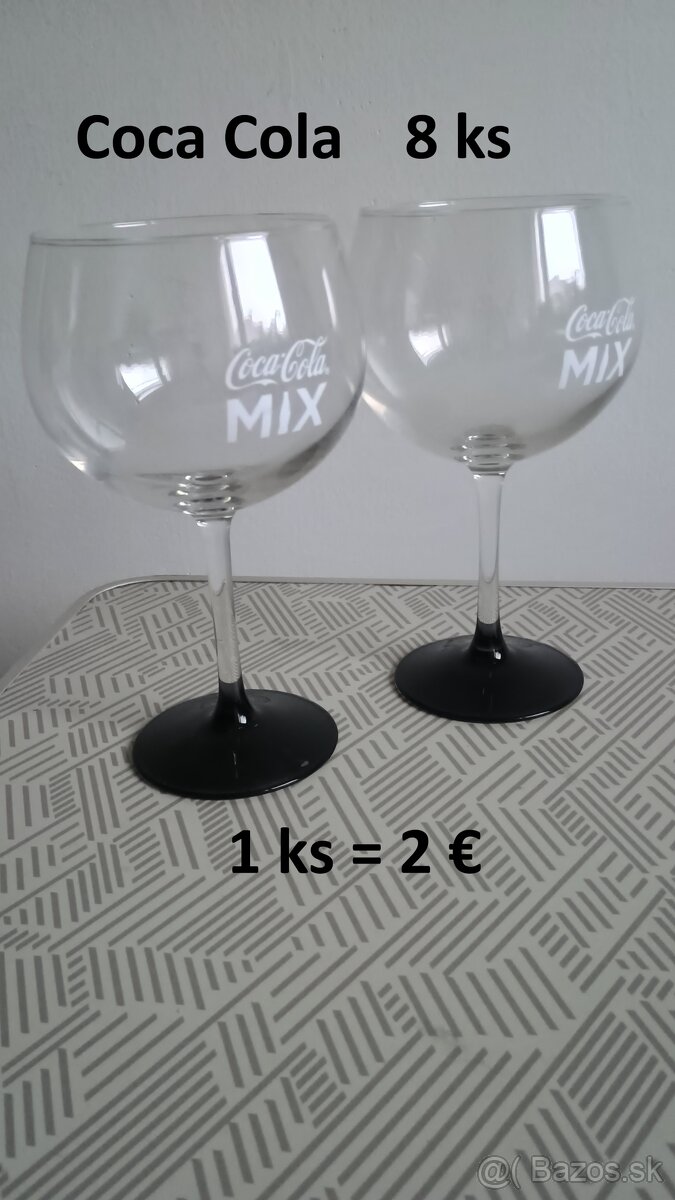 Krígle, Coca Cola, vodové poháre - 3