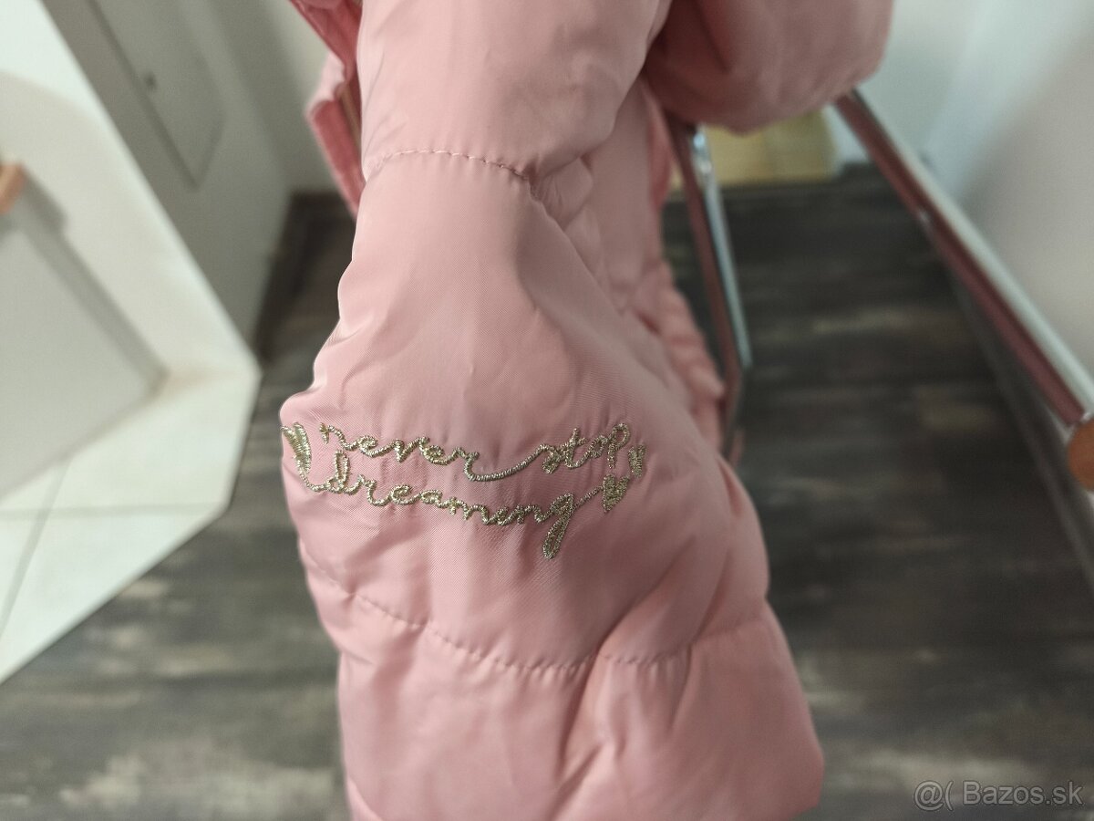 Zimná dievčenská vetrovka - ružová - 3