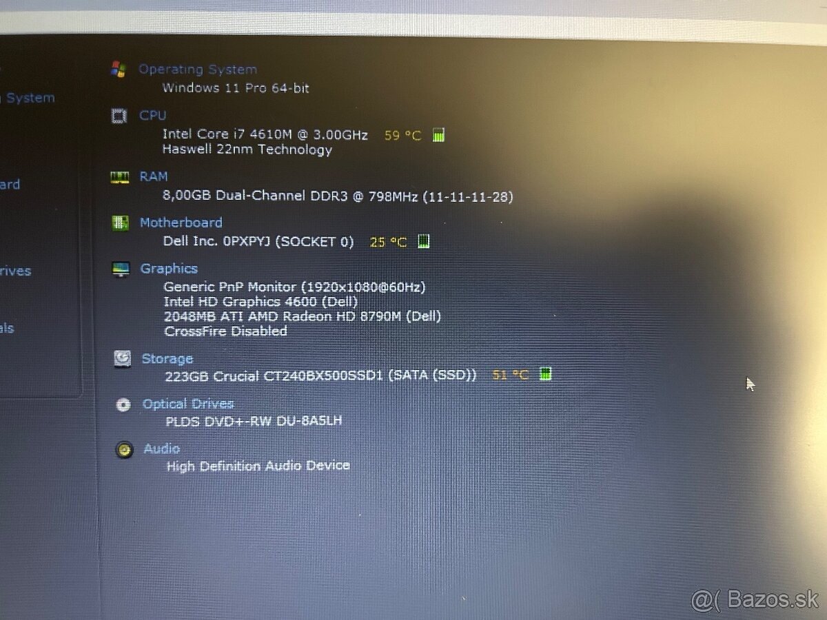 Dell Latitude e6540 s Fhd lcd,i7,8gb ram,256gb ssd,AMD 8790m - 3