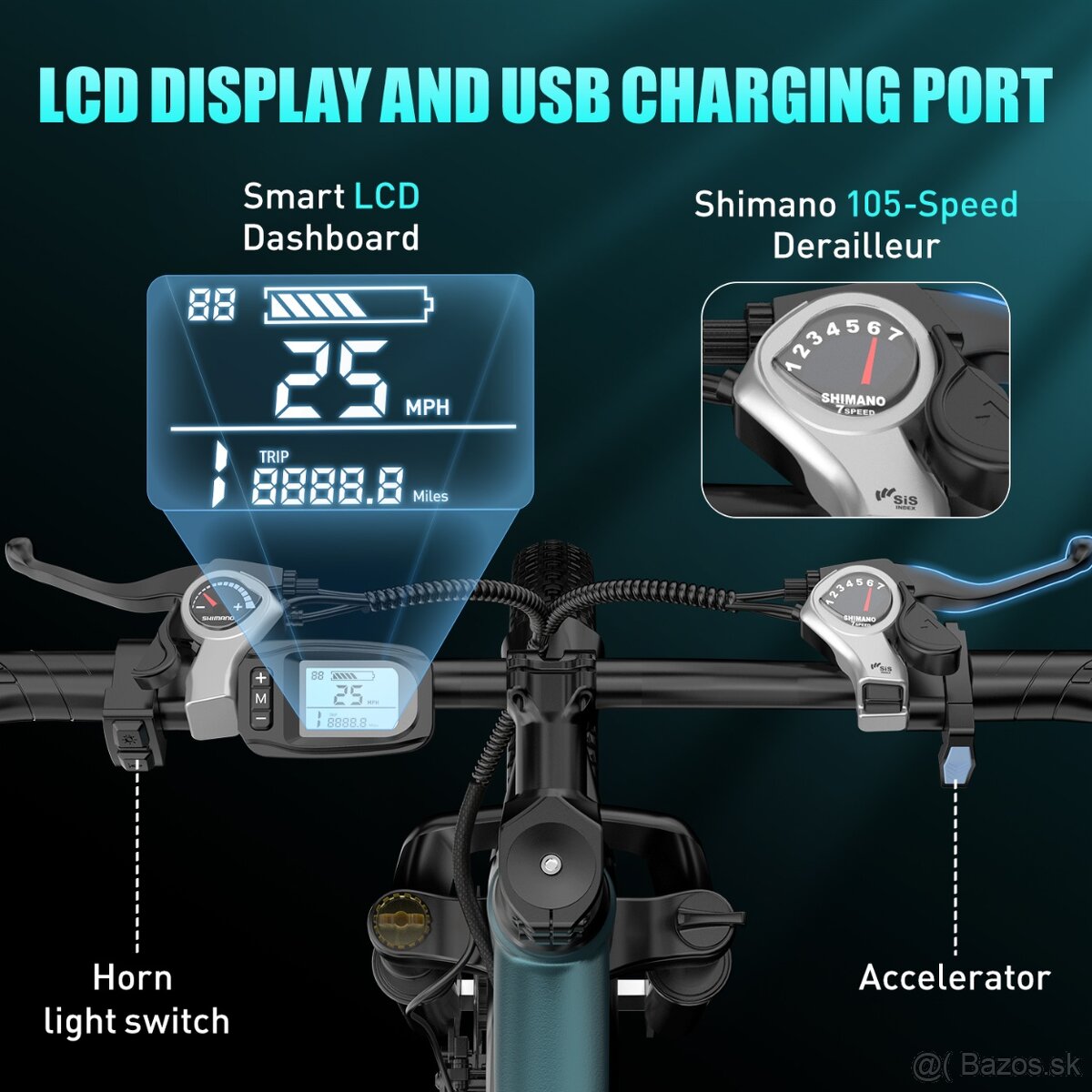 Elektrický bicykel Aairsk GT900 - 3