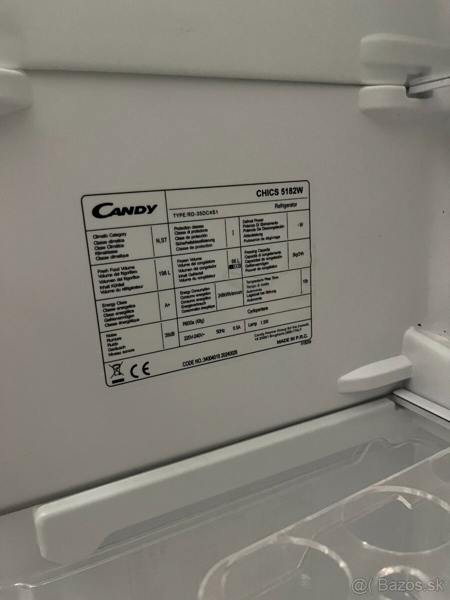 Chladnička s mrazákom Candy - 3
