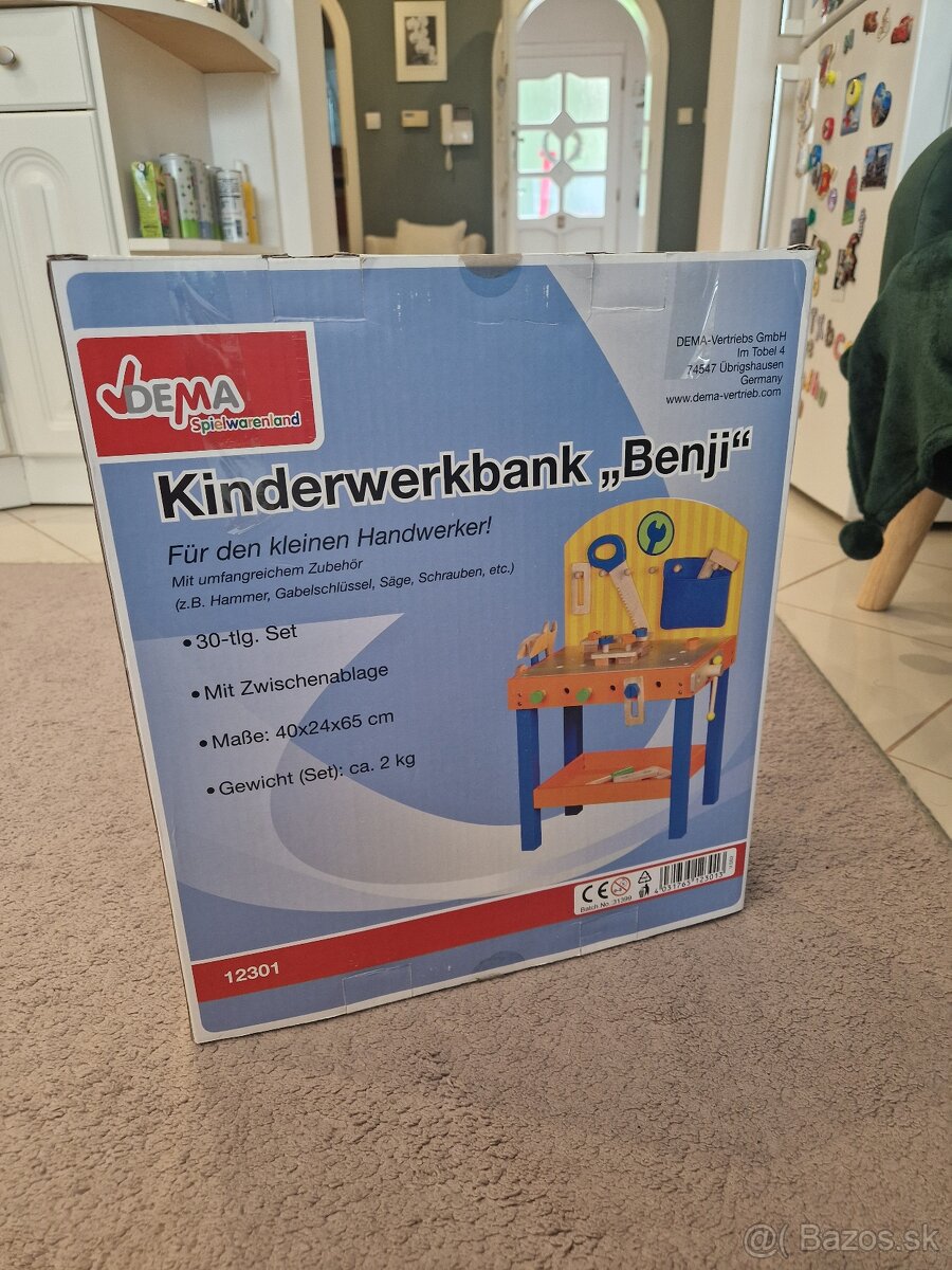 Drevený stolík s náradím benji - 3