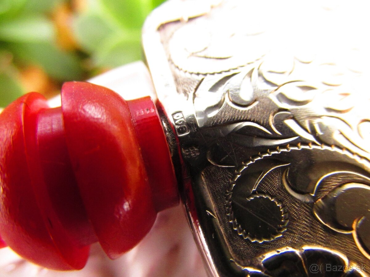 Starý strieborný flakón, Ag 800 - 3