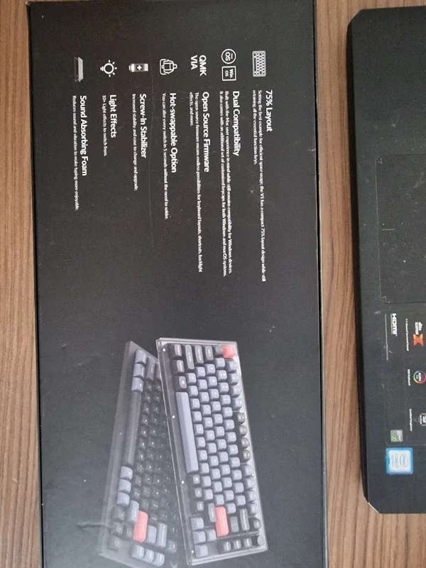 Keychron V1 Bezdrôtová klávesnica čierna - 3