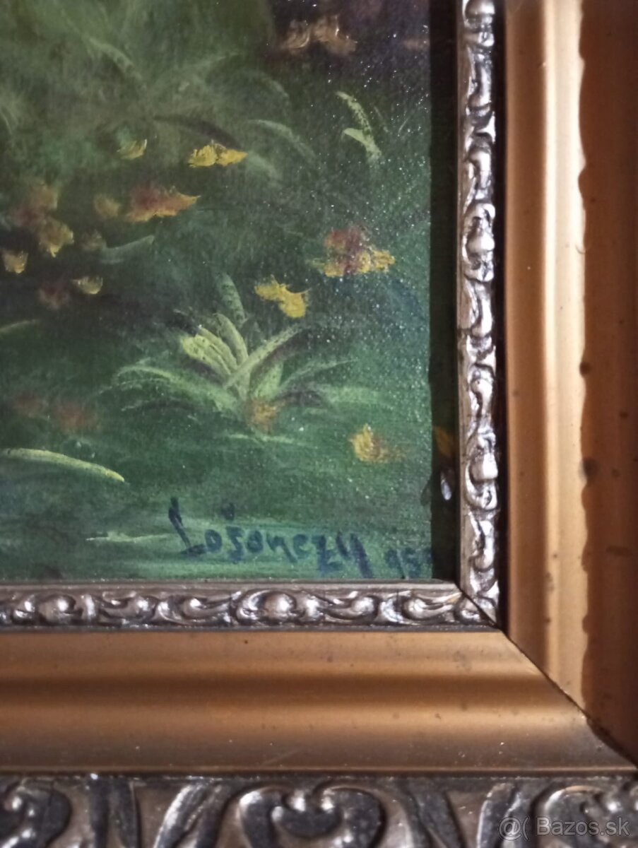 Obraz – jesenná krajina v ozdobnom ráme - 3