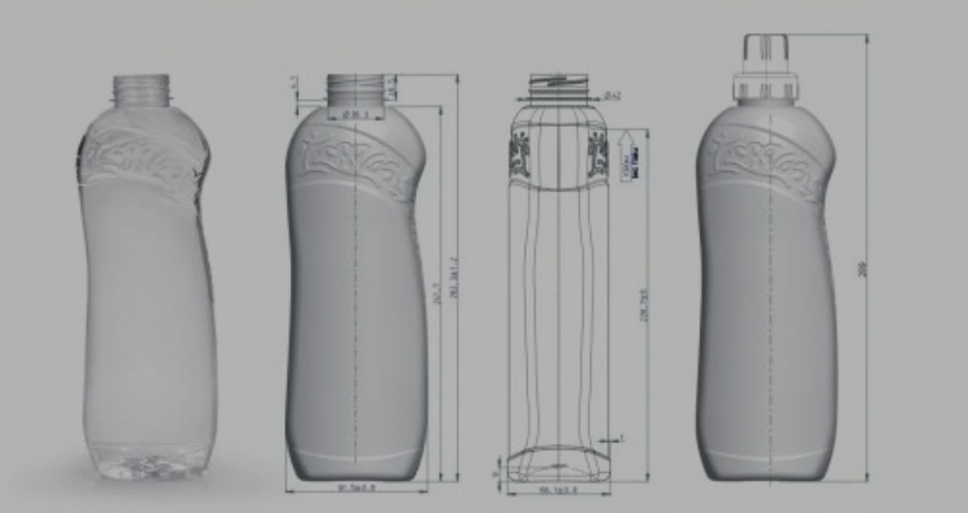 Pet fľaše 1l s uzáverom - 3