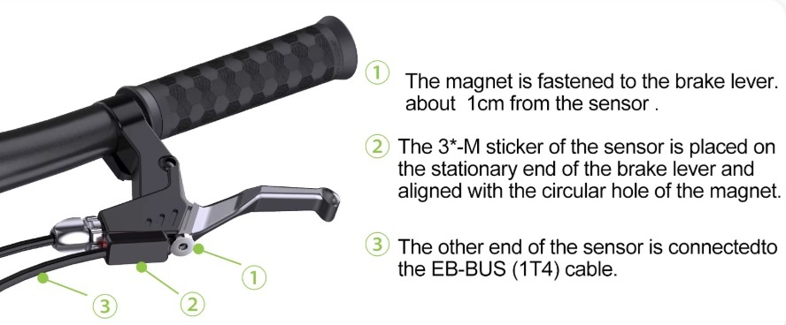 ebike - magnetický senzor brzdy - 3