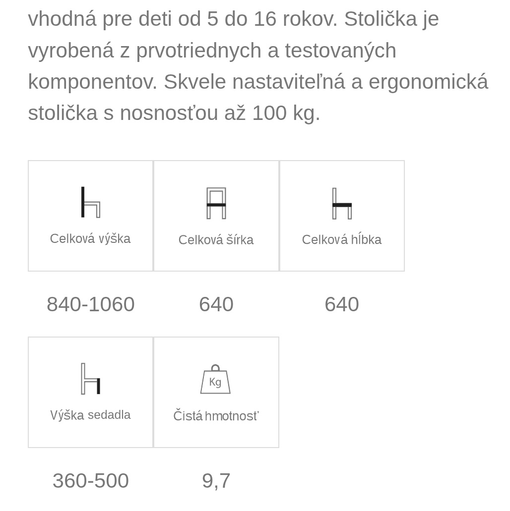 Detská rastúca stolička - 3