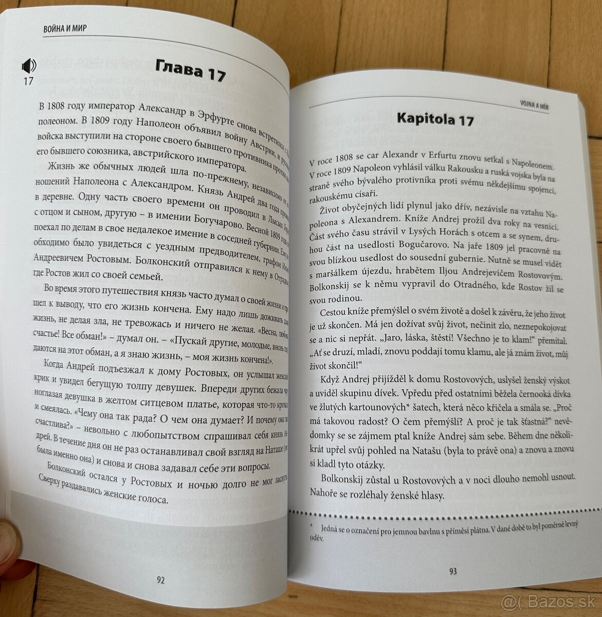 Dvojjazyčná kniha Vojna a mír L.N.Tolstoj za 5EUR - 3