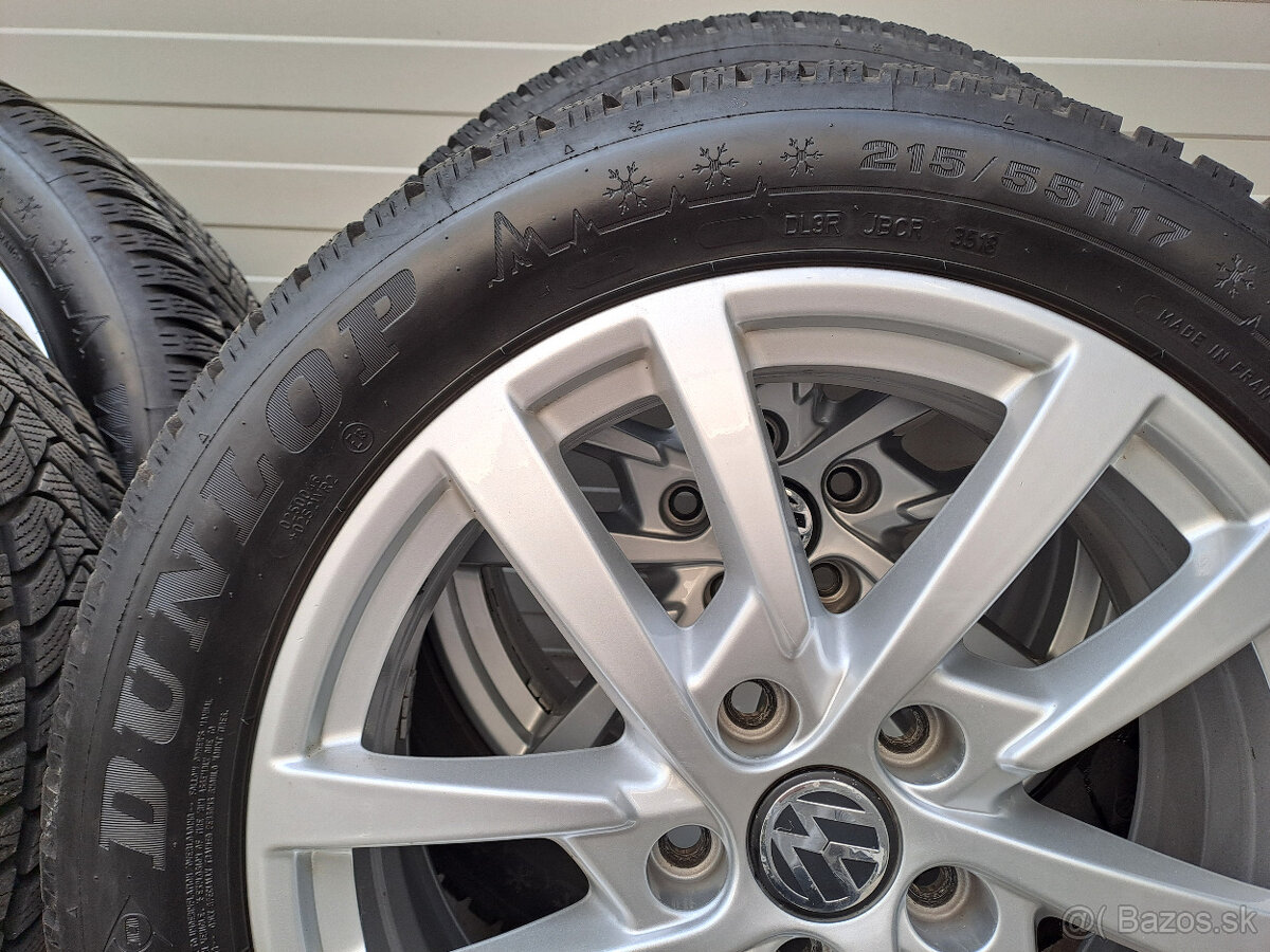 DISKY 5x112, ET 48, R17 + Zimné pneu 215/55 R17 - 3