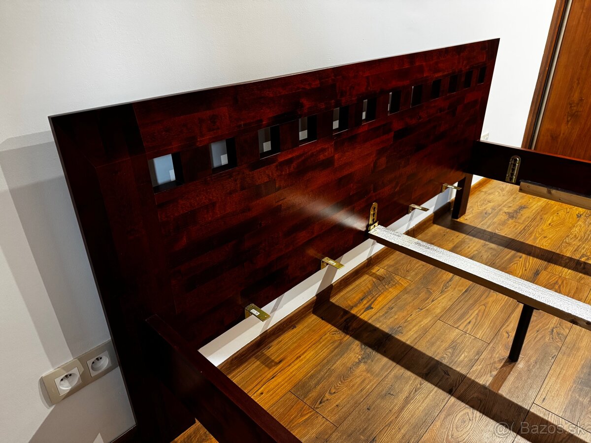 Masivna ceresnova manzelska postel - 3